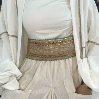 golden but colorful belt